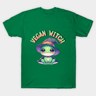 Vegan Witch Frog Cute Kawaii Animal T-Shirt